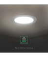 24W Ø17cm Backlit LED indbygningspanel - 3-i-1 CCT, Cree chip, 6 års garanti, rund