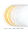 30W LED loftslampe med sensor - 5CCT, hvid kant, indbygget bevægelsessensor