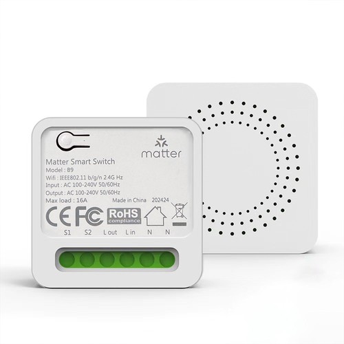 Matter Wifi indbygningsrelæ - 16A, 3680W
