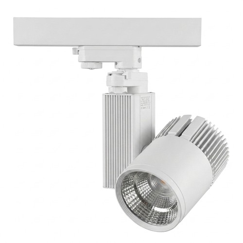 Outlet: 25W LED skinnespot - 3-faset, 3000K, RA90, hvid