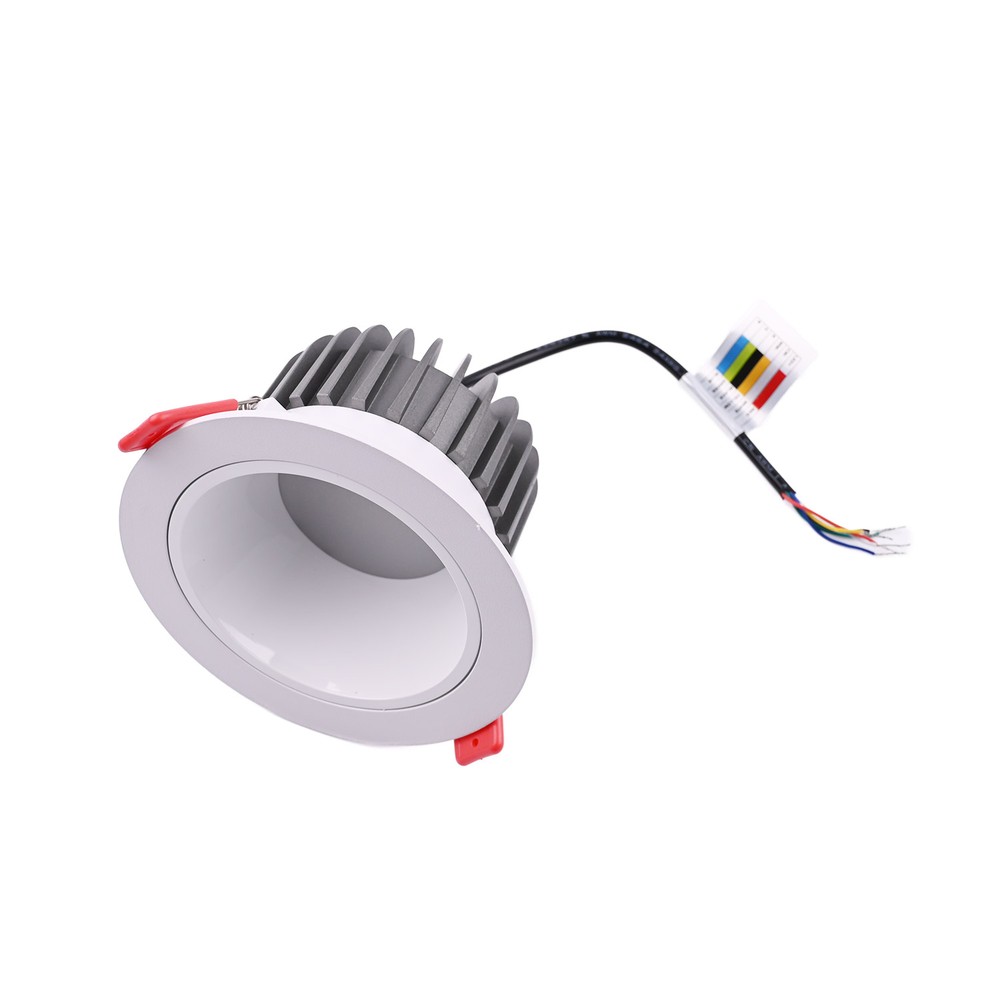 13w ø11,4cm Indbygningsspot Rgbcct Ra93 - 24v Dc, Hul ø9,5 Cm, Mål ø11,4 Cm, Hvid Kant - Dæmpbar Dæmpbar, Kulør Rgb Cct Varm Til Kold Hvid - Ledlife