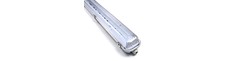 60cm Industri armatur - Til 2x 60cm T8 LED rør, IP65 vandtæt, Gennemfortrådet