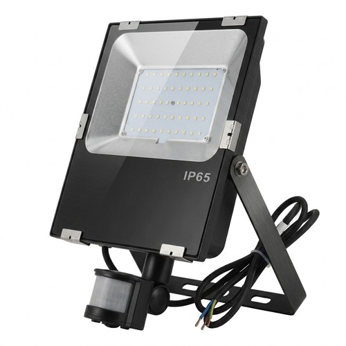 Outlet: 50W projektør med sensor - IP65, Sort, Arbejdslampe, PIR sensor