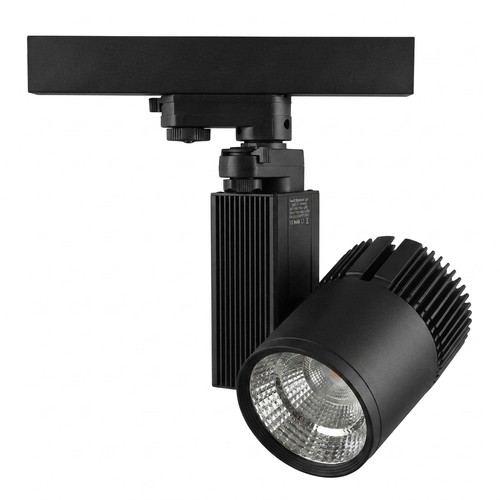 Outlet: 35W LED skinnespot - 3-faset, 3000K, RA90, sort