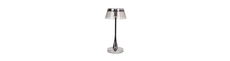 Opladelig LED bordlampe - Sølv, touch dæmpbar, CCT, IP54