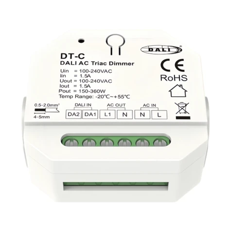 LEDlife DALI indbygningsdæmper - DALI, push-dim, LED dæmper, til indbygning