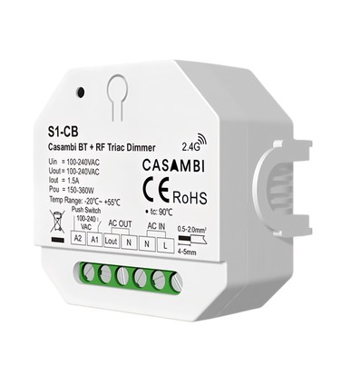 LEDlife rWave indbygningsdæmper - Casambi, RF, push-dim, LED dæmper, til indbygning
