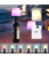 Opladelig RGB LED flaskelampe - Hvid, inkl. fjernbetjening, IP54 udendørs