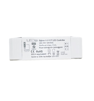 Zigbee CCT controller - Hue kompatibel, 12V (120W), 24V (240W)