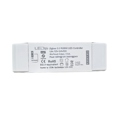 Zigbee RGBW controller - Hue kompatibel, 12V (120W), 24V (240W)