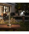 Opladelig LED bordlampe med trådløs opladning - Guld, touch dæmpbar, CCT, IP54