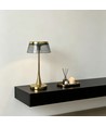 Opladelig LED bordlampe - Guld, touch dæmpbar, CCT, IP54