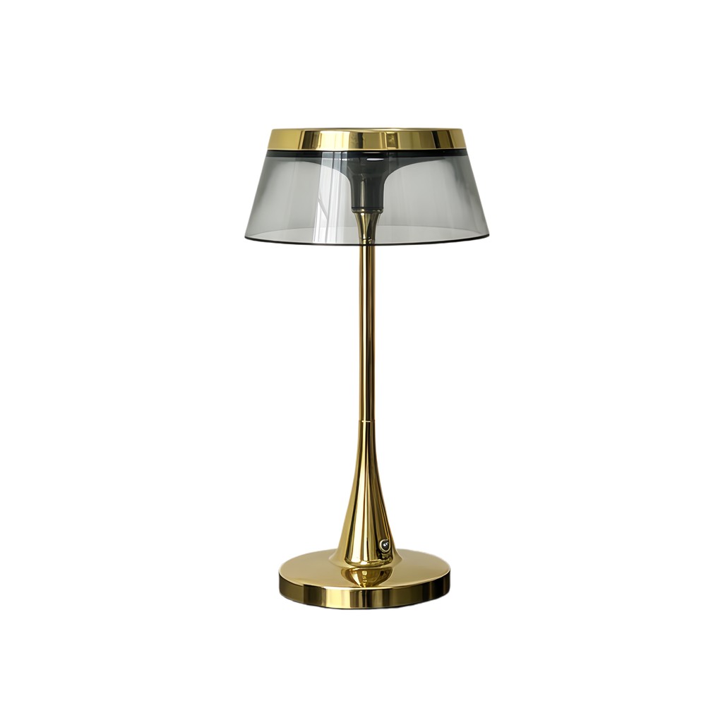 Opladelig LED bordlampe - Guld, touch dæmpbar, CCT, IP54 inde/ude - Dæmpbar : Dæmpbar, Kulør : CCT (Varm til Kold Hvid)