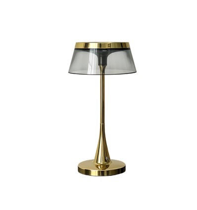 Opladelig LED bordlampe - Guld, touch dæmpbar, CCT, IP54