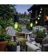 E27 1W LED kronepære i grøn med kultråd