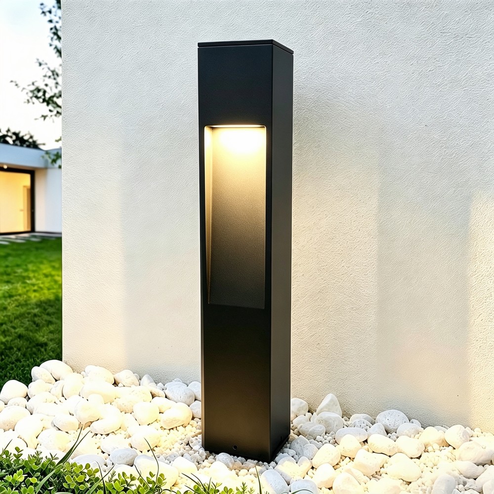 Sort havelampe - 10W, 60 cm, IP65 udendørs, inkl. lyskilde - Kulør : Varm