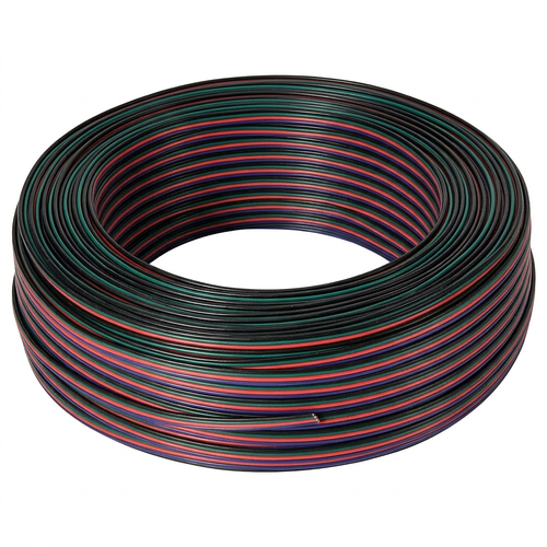 100m RGB kabel - 4x0,35mm², 12V-24V, til LED strip