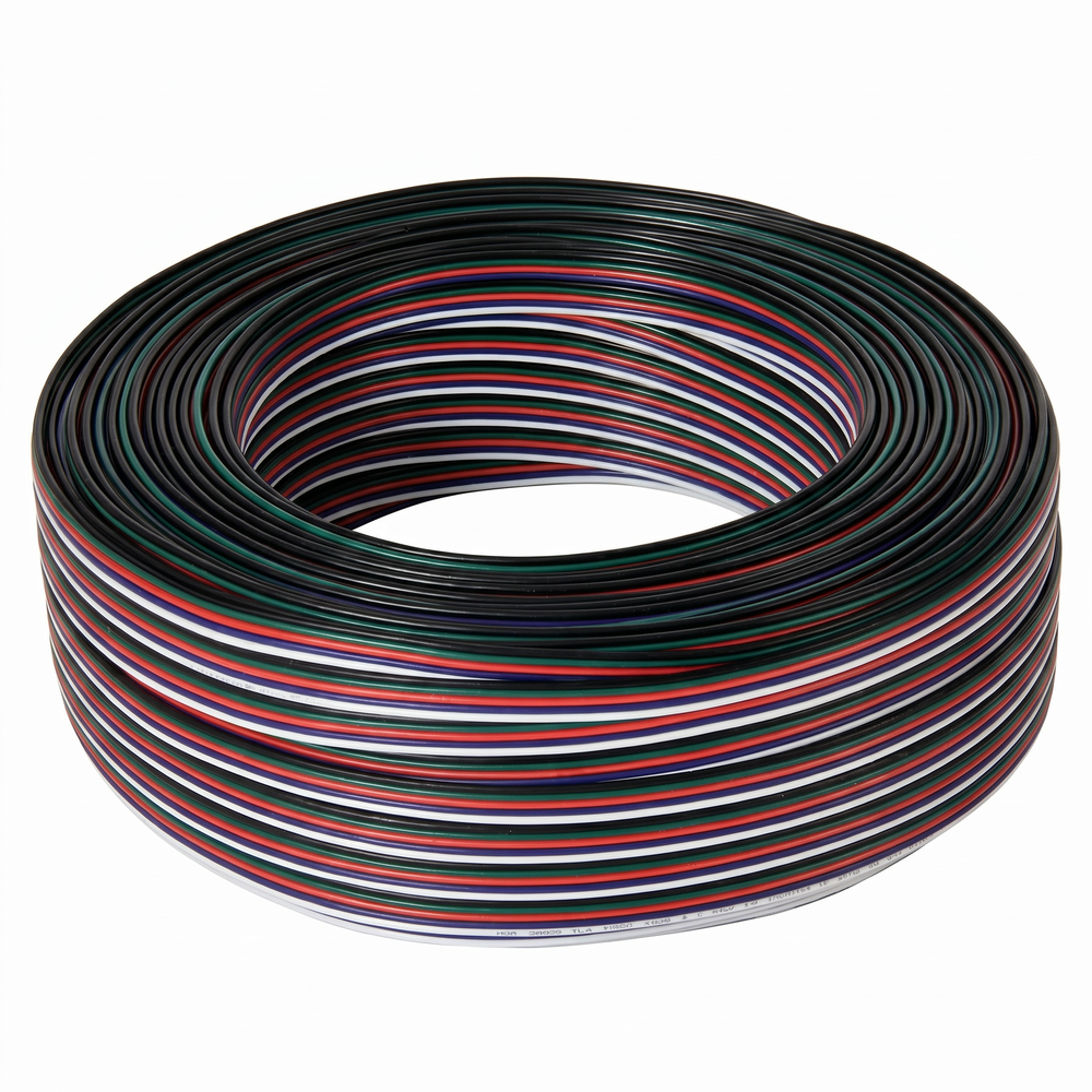 100m RGBW Kabel - 5x0,35mm ², 12-24V, til LED strip
