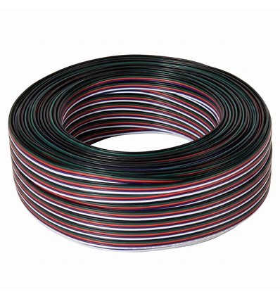 100m RGBW Kabel - 5x0,35mm², 12V-24V, til LED strip