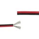 5m Kabel rød/sort - 2x0,35mm², 12V-24V, til LED strip