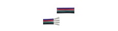 20m RGB Kabel - 4x0,35mm², 12V-24V, til LED strip