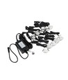 10 stk. nedgravningsspot med timer/sensor - 0,5W, rund, rustfrit stål, inkl. strømforsyning