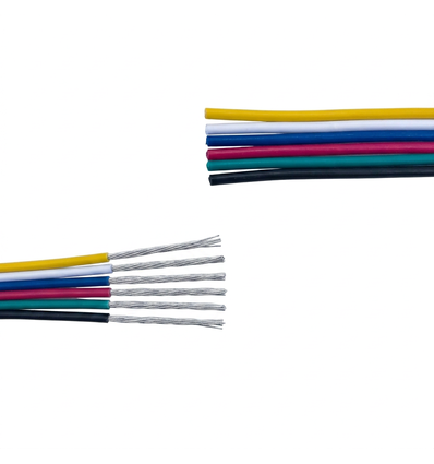5m RGBCCT Kabel - 6x0,35mm², 12V-24V, til LED strip