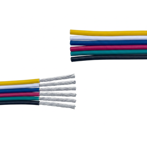 5m 1,2mm² RGBCCT kabel - 6-ledet (16AWG), 12V-24V til LED strip