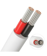 10m Kabel rød/sort, hvid rund - 2x0,35mm², 12V-24V, til LED strip