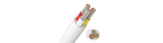 20m CCT kabel, hvid rund - 3x0,35mm², 12V-24V til LED strip