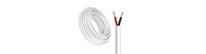 100m Kabel rød/sort, hvid rund - 2x0,35mm², 12V-24V, til LED strip