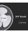 V-Tac 40W bordventilator - Ø30cm, 3 hastigheder, 3 blade