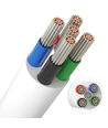 5m RGBW kabel, hvid rund - 5x0,35mm², 12V-24V til LED strip