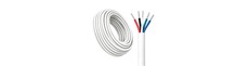 100m RGBW kabel, hvid rund - 5x0,35mm², 12V-24V til LED strip