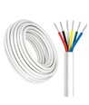 100m RGB+CCT kabel, hvid rund - 6x0,35mm², 12V-24V til LED strip