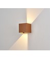 6W Dæmpbar CUBIC PRO væglampe - IP65, Corten, sløjfbar, justerbar, firkantet, op/ned, inde / ude, inkl. lyskilde