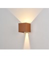 6W Dæmpbar CUBIC PRO væglampe - IP65, Corten, sløjfbar, justerbar, firkantet, op/ned, inde / ude, inkl. lyskilde
