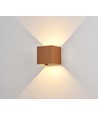 6W Dæmpbar CUBIC PRO væglampe - IP65, Corten, sløjfbar, justerbar, firkantet, op/ned, inde / ude, inkl. lyskilde