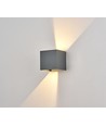 6W Dæmpbar CUBIC PRO væglampe - IP65, antracit grå, sløjfbar, justerbar, firkantet, op/ned, inde / ude, inkl. lyskilde