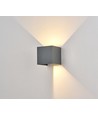 6W Dæmpbar CUBIC PRO væglampe - IP65, antracit grå, sløjfbar, justerbar, firkantet, op/ned, inde / ude, inkl. lyskilde