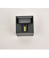 6W Dæmpbar CUBIC PRO væglampe - IP65, antracit grå, sløjfbar, justerbar, firkantet, op/ned, inde / ude, inkl. lyskilde