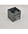 6W Dæmpbar CUBIC PRO væglampe - IP65, antracit grå, sløjfbar, justerbar, firkantet, op/ned, inde / ude, inkl. lyskilde