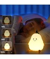 MOCHI Pære natlampe i blød silikone - genopladelig, farveskift + varm hvid
