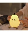 MOCHI Pære natlampe i blød silikone - genopladelig, farveskift + varm hvid