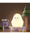 MOCHI Pære natlampe i blød silikone - genopladelig, farveskift + varm hvid