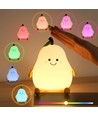 MOCHI Pære natlampe i blød silikone - genopladelig, farveskift + varm hvid