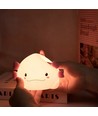 MOCHI Axolotl natlampe i blød silikone - genopladelig, farveskift + varm hvid