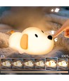 MOCHI Hundehvalp natlampe i blød silikone - genopladelig, varm/neutral hvid