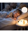 MOCHI Hundehvalp natlampe i blød silikone - genopladelig, varm/neutral hvid