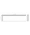 120x30 dagslysstyring panel, 36W - Højde:32mm, 125lm/W, UGR19, flicker free